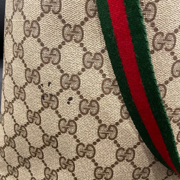 Vintage Gucci Supreme Sherry Line Tote – GG Monogram Canvas, Classic Web Stripe - Picture 16 of 16